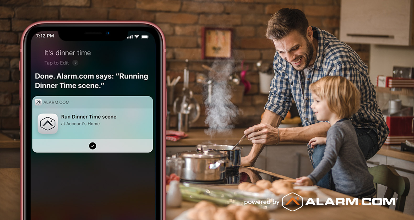 Siri Shortcut Alarm.com Dinnertime