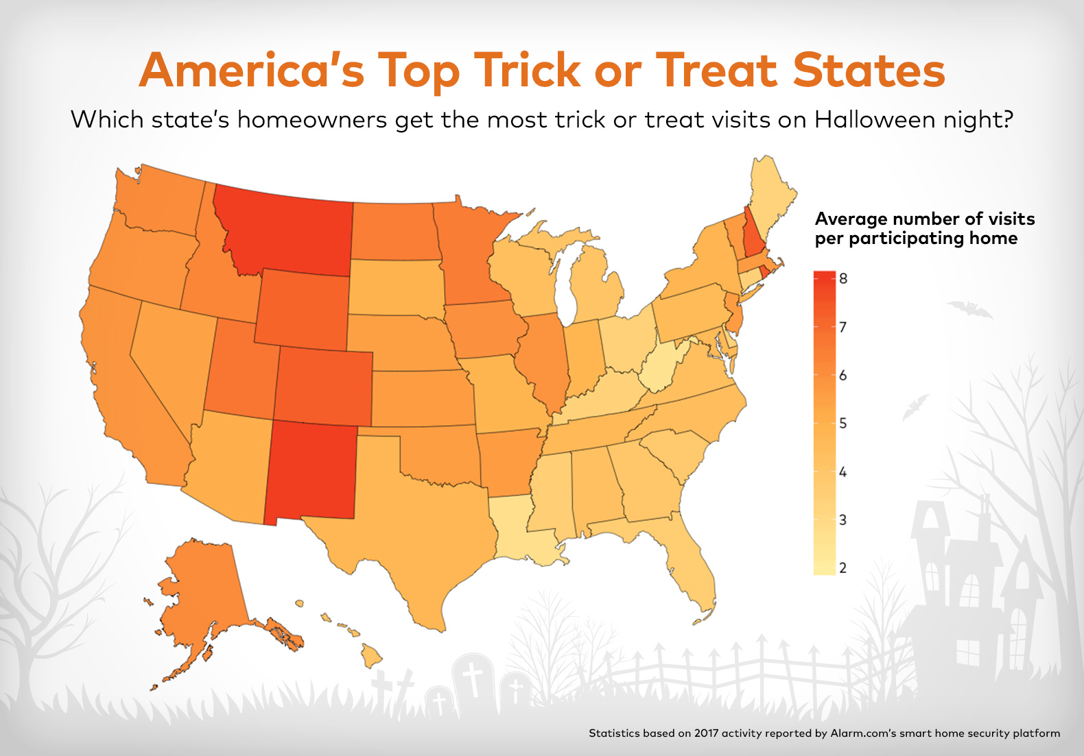 Top Halloween States Alarm.com